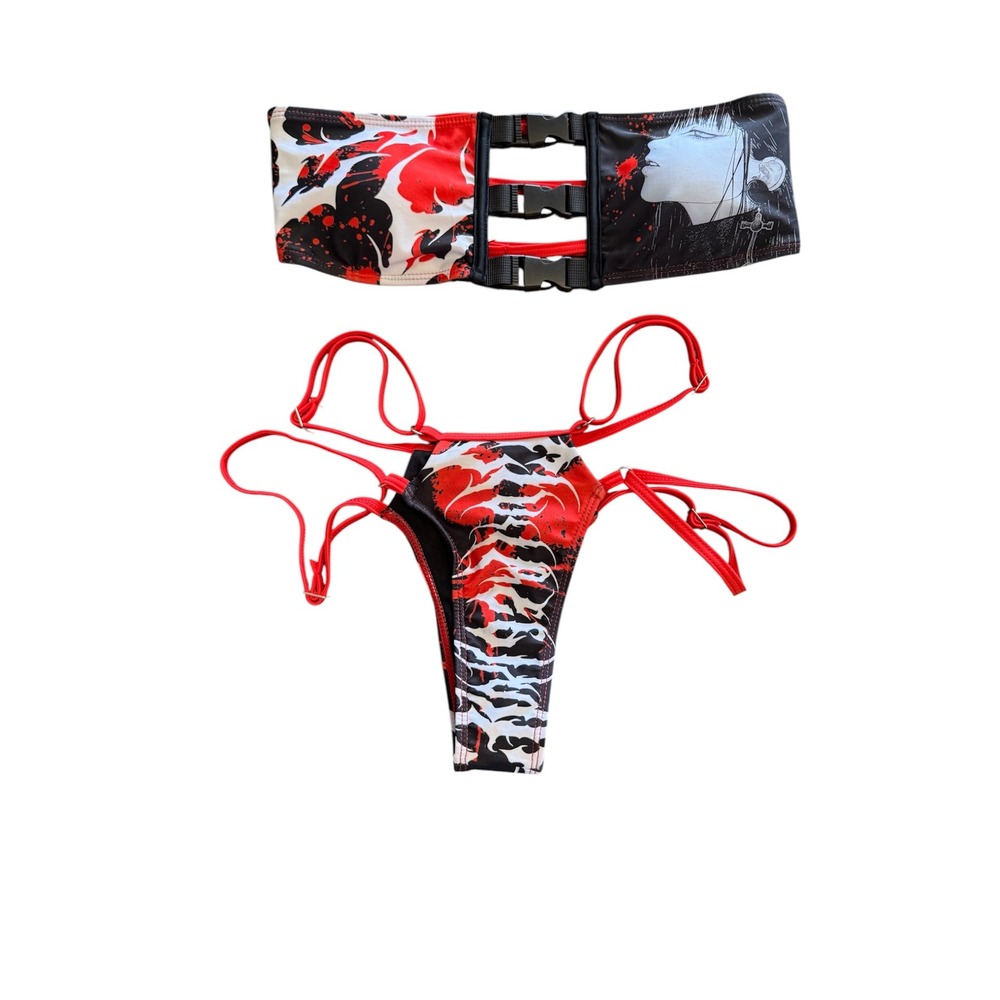 Civil Regime Anime Graphic‎ Buckle Bikini Set Roses From Concrete Size Medium